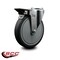 Service Caster 6'' Thermo Rubber Wheel Swivel Bolt Hole Caster with Posi Lock Brake SCC-BH20S614-TPRB-PLB - alternate 4